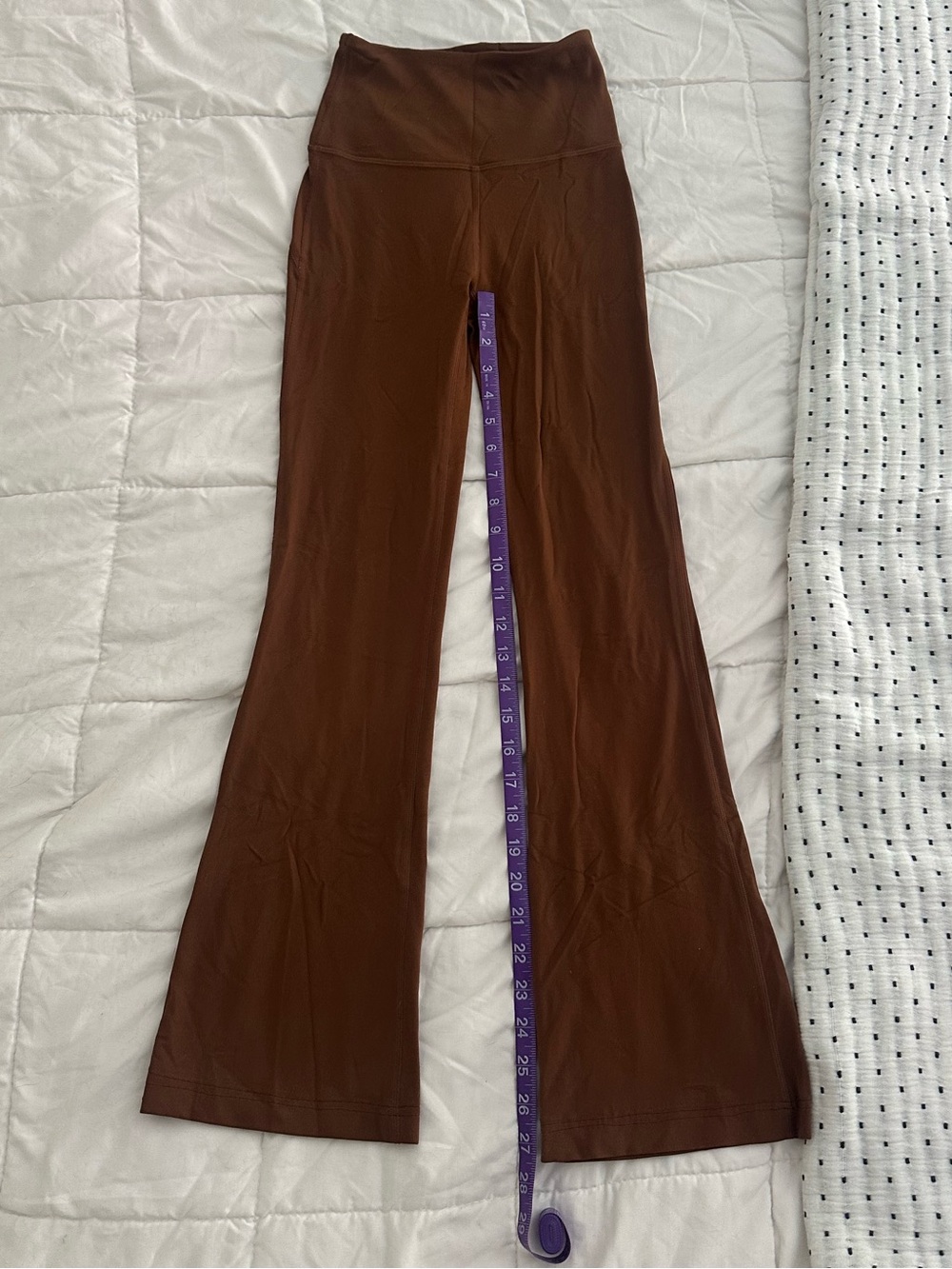 Lululemon High-Waist Brown Flared Groove Yoga Pants